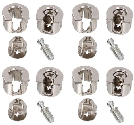 Cabilock 10 Piezas Conectores Excéntricos para Muebles de Aleación Tuercas de Conexión Resistentes para Armarios y Cajones Herrajes de Fijación Duraderos para Montaje Hogar y Oficina