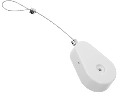 Zerodeko Cavo Retrattile Antifurto in Acciaio 1 Metro Custodia Telescopica Bianca e Riavvolgimento Automatico Porta Filo Anti-Perdita Versatile per Sicurezza Casa e Ufficio