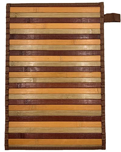 EUROSTYLE tovaglietta di Bamboo con Retro Antiscivolo Idrorepellente in Legno trattato Ecologico Americana per Colazione Pranzo e Cena Colore Degrade (30x45CM, BEIJE)