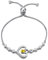 AGVANA Damen Armband Herz, 925 Sterling Silber Infinity Armband Geburtsstein Armbänder, November Geburtsstein Echter Citrin Verstellbare Armband Edlen Schmuck Geschenk für Frauen