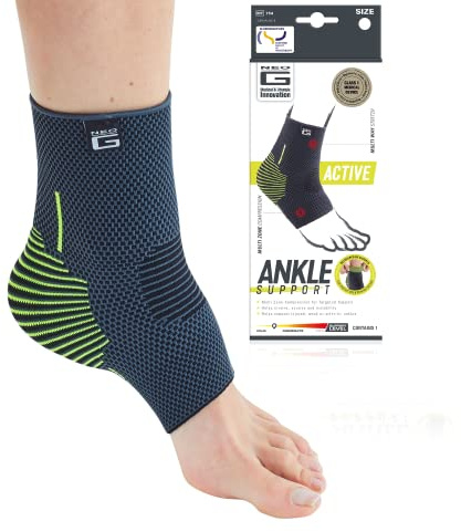 Neo-G Ankle Support Running – Sport Ankle Brace – Ankle Compression Support - Breathable, Lightweight, Elastic Ankle Bandage Support for Sprains, Strains, Weak Ankles, Injury Recovery, Joint Pain - L