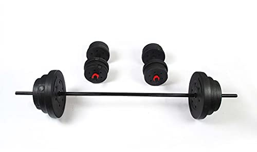 KEBOO - JUEGO BARRA Y PESAS 50KG SERIE 300 (4 PIEZAS DE 2KG + 4 DE 1,5KG + 4 DE 1,25KG + 2 DE 2,5KG + 2 DE 5KG + 2 DE 7,5 kg + 2 BARRAS PARA MANCUERNA DE 40 CM + 2 BARRAS DE 75 CM + 4 DE 40 CM + 2