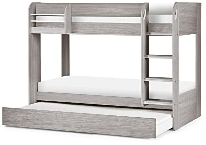 Julian Bowen Mars Bunk Bed, Single, Grey Oak Effect - H151 x W116 x D196cm