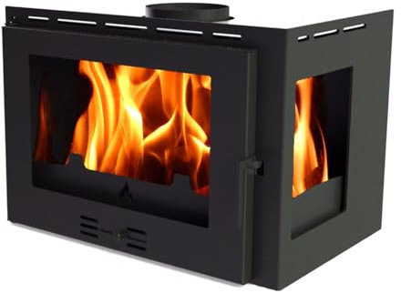 Inserto per Camino a Legna F.lli Lerda L-60 Angolare 12 Kw