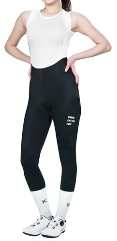 INBIKE Salopette Ciclismo Donna con Tasca Imbottite 3D Pantaloni Ciclismo Donna con Bretelle Pantaloni Bici da Strada Pantaloni MTB Asciugatura Rapida Traspirante,L