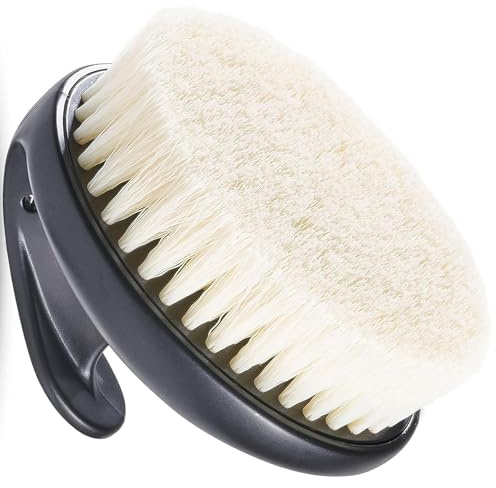 Dry Brushing Body Brush for Lymphatic Drainage & Exfoliation, Strong Grip for Deep Cleansing & Smooth Skin, Body Scrubber with Comfortable Bristles, Black