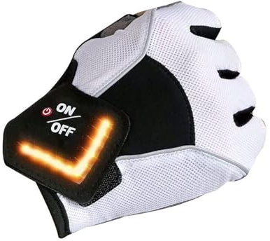 SRTUMEY Guantes de pantalla táctil para mujer, guantes de dedo corto, guantes de medio dedo, para deportes al aire libre, automáticos, para deportes al aire libre, ciclismo, con luz LED