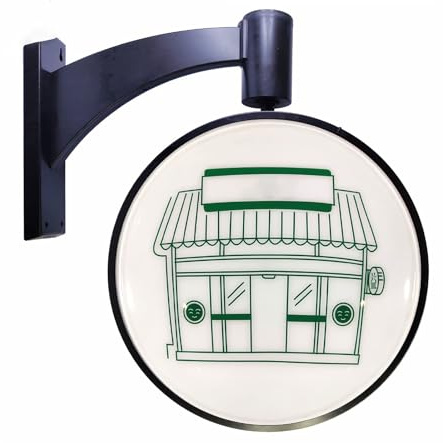 MQDLJSE Letreros comerciales con Caja de luz LED Letrero Luminoso Personalizado, Caja de luz Redonda de Doble Cara, Letrero publicitario Impermeable Que proyecta para Bares, hoteles, Uso e