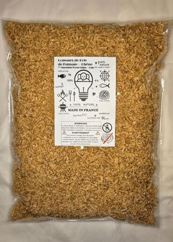 Générique Copeaux (Sciure) de Bois de Fumage chêne pour Barbecue et fumoir 5 litres 100% Naturel Issu de forêts FR - Sciure