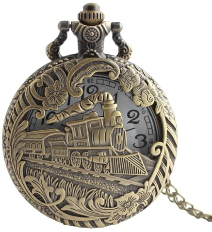 Reloj de bolsillo con cadena, reloj de bolsillo vintage para hombre, relojes de bolsillo retro para hombre y mujer, accesorio para Halloween, carnaval, disfraz navideño, cumpleaños