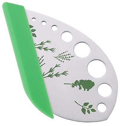 MengH-SHOP Blatt Kräuter Stripper 9 Löcher Kräuter Cutter Edelstahl Küchen Abisolierwerkzeug für Kräuter Mangold Collard Greens Thymian Basilikum Rosmarin
