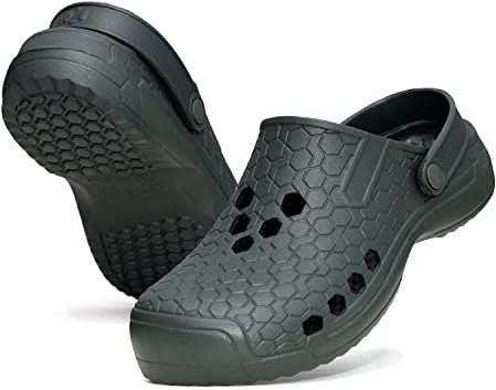 CLIMBR Sabots de jardin légers en EVA pour homme et femme - Sabots de jardin imperméables - Chaussons en caoutchouc, vert, 41 EU