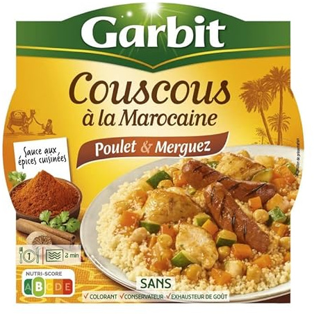 COUSCOUS À LA MAROCAINE 285G, GARBIT, LOT DE 4