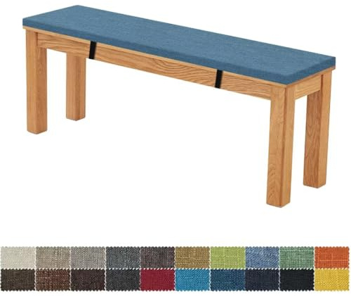 FIOVIP Cuscino Per Panca 80X30X5CM Sfoderabile Lavabile Doppio Antiscivolo Altamente Elastico Adatto per Panchine da Giardino, Altalene, Terrazzi, Panchine da Interno(blu navy)