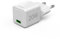 Hama Schnellladegerät (Ladegerät mit USB-C unterstützt Power Delivery und Qualcomm Quick Charge, 20 W, Super-Mini-Format 2,75 x 2,75 x 2,90 cm, ideal für iPhone) weiß