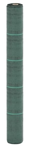 Rantry Membrana antimalezas verde, 1 x 50 m, de polipropileno, para decoración, tela antimaleza para jardín, tela para huerto, antimalezas y