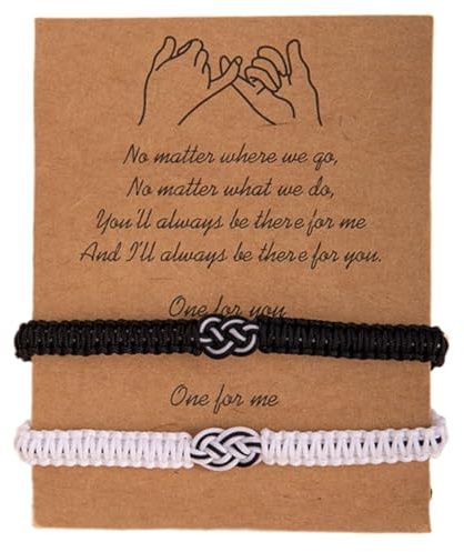 PNPGDYK 2 Pezzi Bracciale Coppia, Regalo per Coppia Bracciali Coppia Regalo per Coppia Lui Lei Bracciali di Coppia Fidanzato Fidanzata Bracciale Protezione