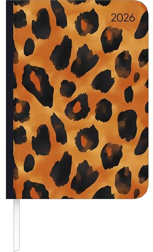 Alpha Edition - Lady Journal Animal Print 2026 – Taschenkalender A6 (10,7×15,2 cm) 192 Seiten, Habit-Tracker & Bucket List, stilvoller Terminplaner für Frauen & unterwegs, 4-sprachiges Kalendarium