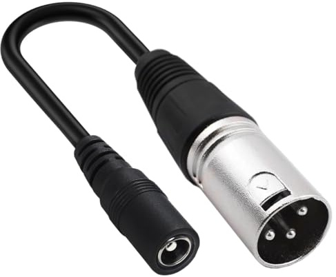 HUHANGGod DC 5521 till XLR-kabel, 5,5 mm x 2,1 mm uttag till 3-polig adapter, laddare förlängningskabel för 12,6 V 14,6 V 48 V 54,6 V litiumjonladdare förlängningskabel (XLR)