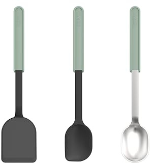 Mepal - Kokset 3-delad (Stekspade + Rörsked + Serveringssked) Chef it - För Nonstick - Värmebeständig - Tål Diskmaskin - Köksredskap - Nordic sage