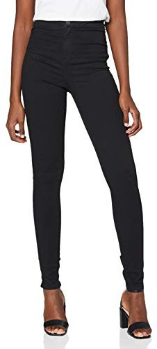 Noisy may Damen Nmella Super Hw Gu304 Jeans, Schwarz, M / 30