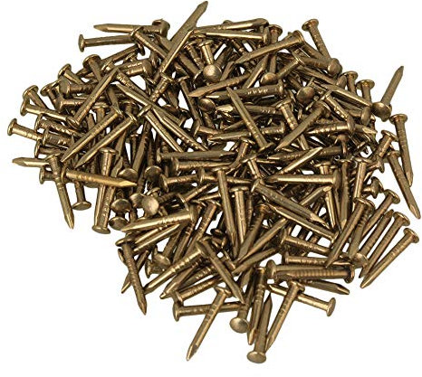 Mxfans 10mm Round Head Vintage Copper Furniture Miniature Nail Set of 100