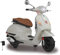 JAMARA 460346 - Ride-on Vespa 12V - Leistungsstarker Antriebsmotor und Akku für lange Fahrzeit, SD-Karten Slot, AUX- und USB-Anschluss, Ultra-Grip Gummiring am Rad, Stützräder, LED-Scheinwerfer, weiß