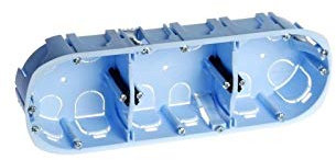 Eur'Ohm - Scatola da incasso per cartongesso, XL Pro, 3 posti, 50 mm, diametro: 67 mm