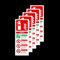 5x Water Fire Extinguisher ID 85x210mm Rigid Plastic Signs