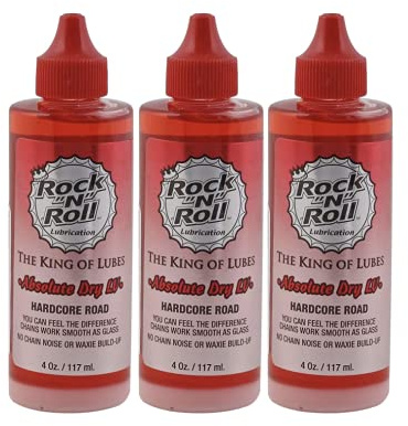 Rock N Roll Rock-N-Roll Absolute Dry LV Bicycle Chain Lube Made for Road Bikes - 4oz - (Pack of 3)