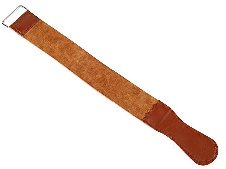 Cuir Rasoir Strop, Ceinture d'aiguisage de Rasage Couteau Pliant Barbier Droit d'Affûtage à Rasoirs Aiguiseur Couteaux Sangle Strop en Cuir Véritable Homme Fait la Main pour Aiguiser Ciseaux