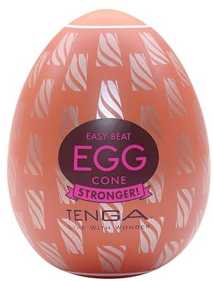 Tenga Cone Stronger Masturbatore a forma di uovo Marrone 7 cm