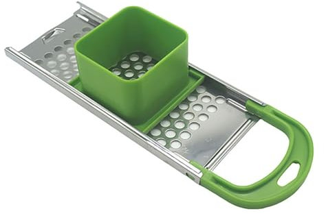 Spaetzle Maker, Spatzle in acciaio inox, grattugia per pasta e noodle con spintore di sicurezza, strumento da cucina fatto in casa (verde)