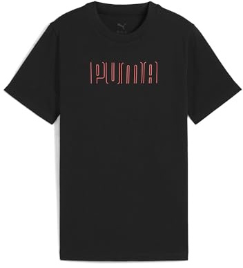 Puma Mädchen Puma Sport Graphic Tee G T-Shirts, Puma Black,