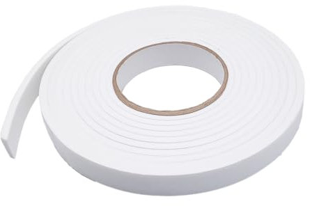 Guarnizione Autoadesiva per Finestre e Porte, Striscia Sigillante 4,5M in Schiuma di Alta Densità, Paraspifferi Isolante per Antivento, Anti Rumore e Insetti, Bianco (2CM)