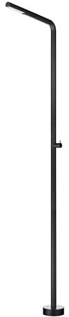 Mice - Ducha exterior para Piscina - Jardin - SPA con Rociador Tubular de 42mm con una altura 220 cm de acero inoxidable S316 Monofluido de 1 Via Agua Fria Color Negro Mate