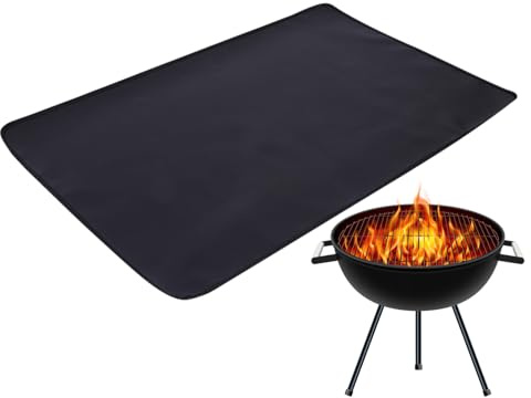 Tapete ignífugo, almohadilla resistente al calor, manta protectora antideslizante, capa de seguridad resistente al aire libre para camping, parrilla, cocina, cubierta, jardín, suelo, uso en fogatas