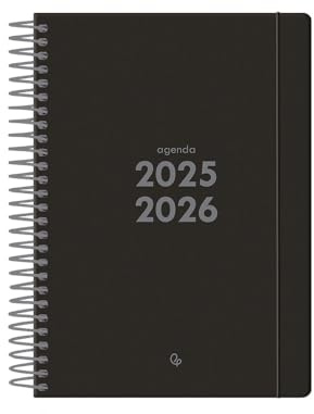 Liderpapel skoldagbok 25–26 spiral basic svart veckovy a5 tvåspråkigt papper fsc 70 g