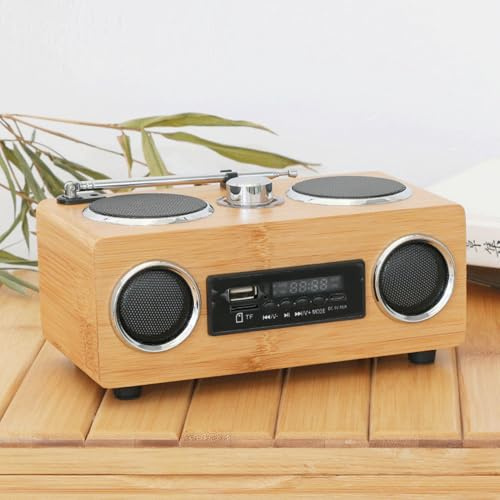 Sustvita Vintage AM FM Radio, Altoparlante Bluetooth retrò, altoparlante wireless compatto per ufficio e feste