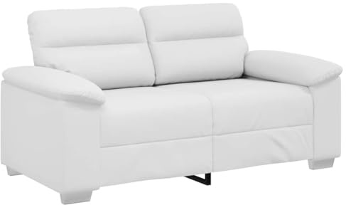 vidaXL 2-Sitzer-Sofa Weiß 160x81x84 cm Kunstleder