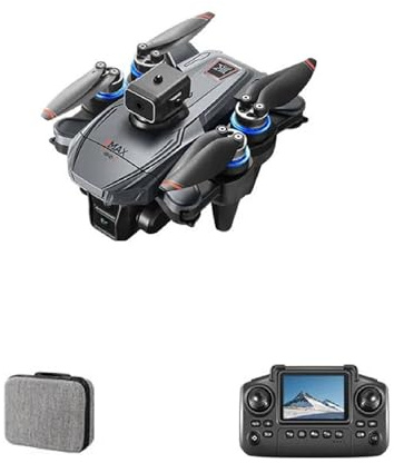 LKHLTBF Nero,Triple Battery,Drone k812 Max 4k Professionale HD con Doppia Telecamera GPS, Schermo 5g WiFi, Drone quadricottero Pieghevole brushless con evitamento Ostacoli a 360°