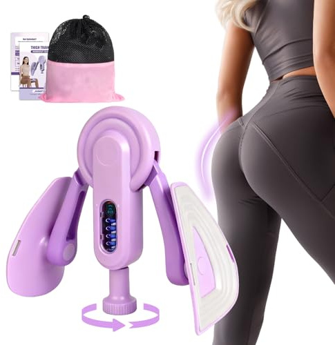 Thigh Trainer Thigh Exerciser for Women, 10-100LB Enhanced Adjustable Resistance Inner Thigh Exerciser, 360° Thigh Trainer Workout Equipment for Pelvic Floor Muscle Repair, Kegel Exercise