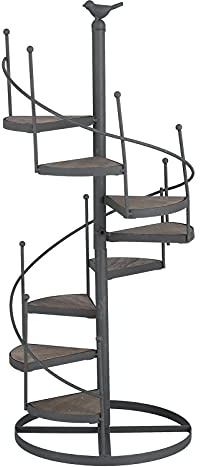 RiToEasysports Étagère à Plantes au Design Moderne en Forme D'escalier en Colimaçon, Organisateur de Plantes Facile à Utiliser pour la Décoration Intérieure et Extérieure
