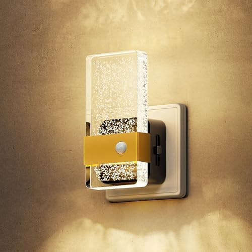 LOHAS-LED Nachtlicht Steckdose mit Bewegungsmelder Dimmbar,3000K Warmweiß, Einstellbare Helligkeit 0-100LM, LED Steckdosenlicht für Flur, Treppe, Schlafzimmer, Küche, Badezimmer 1 Stück