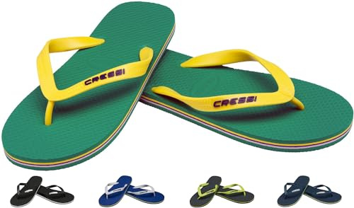 Beach Flip Flops Green/Yellow 43/44