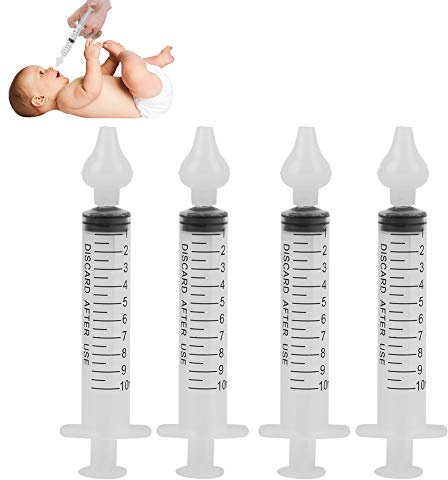Baby Nasal Aspirator, 2 Box Professional Syringe Baby Nasal Irrigator Infant Nose Cleaner Rinsing Device with Cleanable and Reusable Silicone Nasal Suction Tip