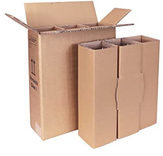 smiley pack Flaschenversandkarton 3 Flaschen Weinkarton inkl. Einlagen Wein Sekt PTZ DHL zertifiziert UPS Flaschenkarton Weinversandkarton Hermes DPD Systema Cargo (100)