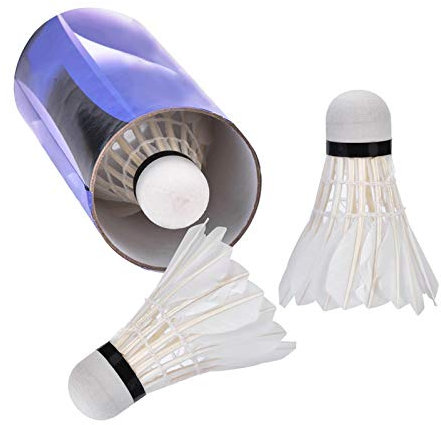 Cyrank Langlebiges Badminton Federball Training, Badmintonball, Badminton Bälle, Badminton Birdies Outdoor, 3 Stück Badminton Federball Feder für Outdoor Indoor Ballsport Training Unterhaltung