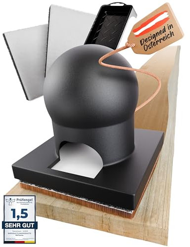 W4 Flächenstreicher für Holz - 3er Streichset Holz - ideale Pinsel Alternative - Streichwerkzeug für Lasuren, Farben, Öle, Versiegelungen - Anstreich Werkzeug (Flächenstreicher, Mini (8cm))