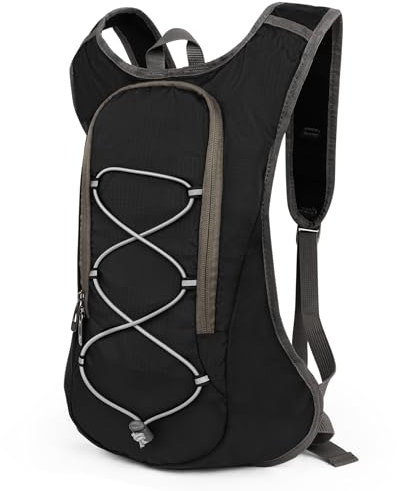 Lollanda Fahrradrucksack, Wanderrucksack klein, Wasserdicht Rucksäcke für Herren und Damen, MTB Rucksack für Radsport,Camping,Laufen (Schwarz)